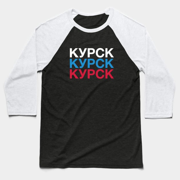 KURSK Russian Flag Baseball T-Shirt by eyesblau